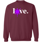 Love with Purple Sun and Stars Unisex Crewneck Pullover Sweatshirt